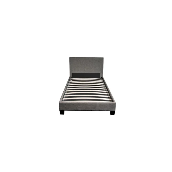 garantis authentique Marque Generique Lit DUBLIN 90×190 + 1 Sommier / Gris Foncé 3