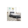 france en ligne Marque Generique Lit LUGANO 90×190 + 1 Sommier + 2 Tiroirs / Gris Foncé 19