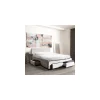 Marque Generique Lit LUGANO 140×190 + 1 Sommier + 4 Tiroirs / Gris Clair excellents soldes 19