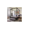 Marque Generique Lit Double à Baldaquin ROMANCE 160×200 / Noir à prix d'occasion 17
