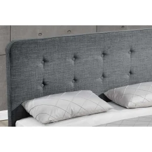 CONCEPT USINE Lit Lanka – Cadre De Lit Scandinave Gris Foncé Avec Pieds En Bois – 1… dernières 8