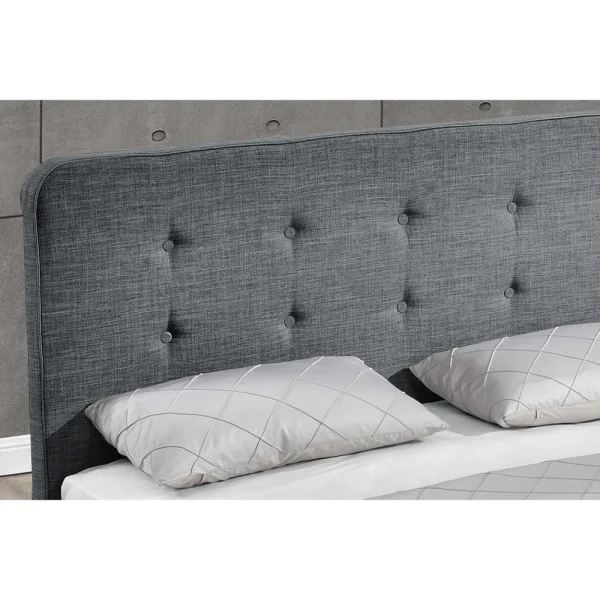 CONCEPT USINE Lit Lanka – Cadre De Lit Scandinave Gris Foncé Avec Pieds En Bois – 1… dernières 3
