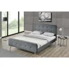 CONCEPT USINE Lit Lanka – Cadre De Lit Scandinave Gris Foncé Avec Pieds En Bois – 1… dernières 5