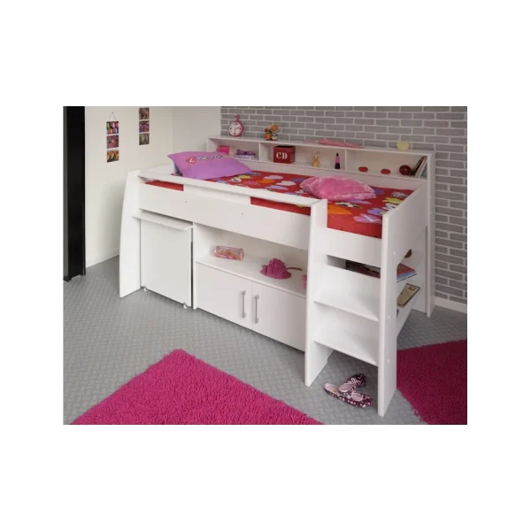 Dernières Nouveautés BUT Lit Combiné 90×200 Cm SWAN Sommier Inclus Blanc 6