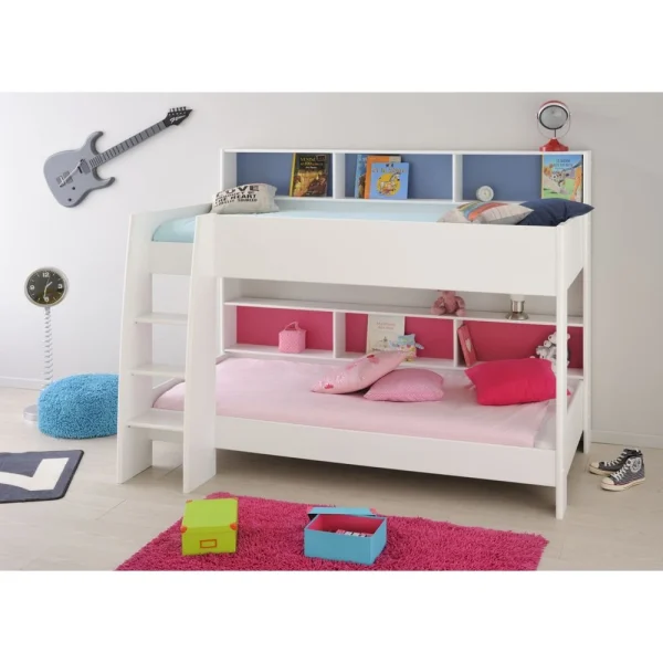 soldes ligne BUT Lit Superposé 2x90x200 Cm CLEO Blanc 4