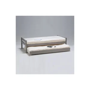 Marque Generique Lit Gigogne JUSTIN 90×200 + 2 Sommiers + 1 Tiroir-lit / Gris marques de renommée 10