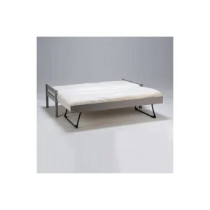 Marque Generique Lit Gigogne JUSTIN 90×200 + 2 Sommiers + 1 Tiroir-lit / Gris marques de renommée 12