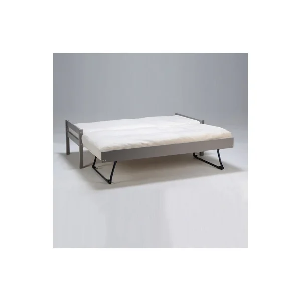 Marque Generique Lit Gigogne JUSTIN 90×200 + 2 Sommiers + 1 Tiroir-lit / Gris marques de renommée 5