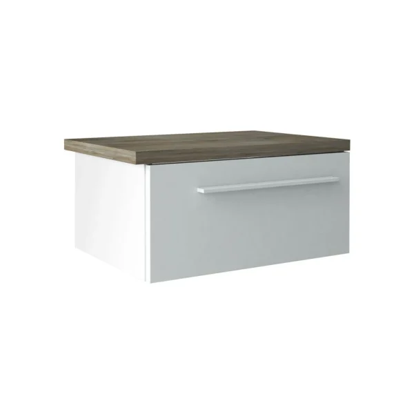 Tousmesmeubles Cadre + Tête De Lit 160*200 + Chevets Chêne Délavé/Blanc Mat – FLO… belle 5