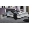 Pegane Lit Adulte Avec 2 Chevets 160 X 200 Cm Coloris Blanc/anthracite excellente qualité 11