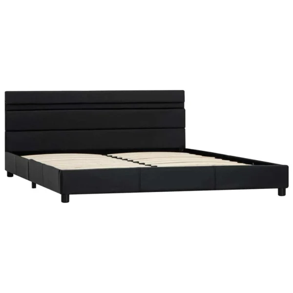 VidaXL Cadre De Lit Avec LED Noir Similicuir 140 X 200 Cm magasin solde 4