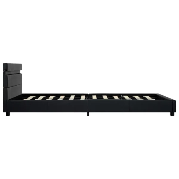 VidaXL Cadre De Lit Avec LED Noir Similicuir 140 X 200 Cm magasin solde 6