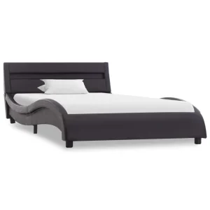 VidaXL Cadre De Lit Avec LED Noir Similicuir 90×200 Cm Livraison Standard/Rapide 9