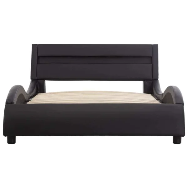 VidaXL Cadre De Lit Avec LED Noir Similicuir 90×200 Cm Livraison Standard/Rapide 5