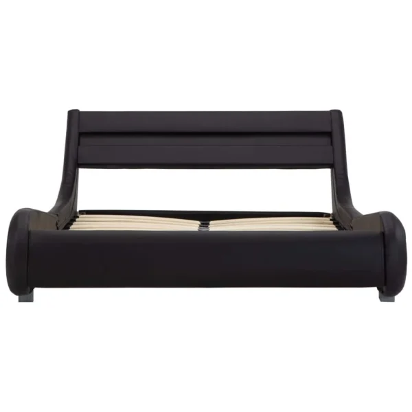 mode pas cher VidaXL Cadre De Lit Avec LED Noir Similicuir 160 X 200 Cm 5
