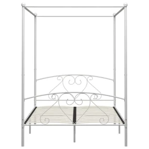 VidaXL Cadre De Lit à Baldaquin Blanc Métal 160 X 200 Cm achat pas cher 11