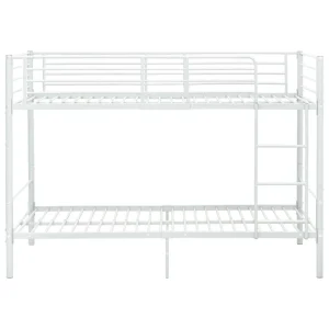 VidaXL Lit Superposé Blanc Métal 90×200 Cm magasin pas cher 9