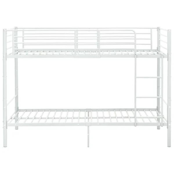 VidaXL Lit Superposé Blanc Métal 90×200 Cm magasin pas cher 3