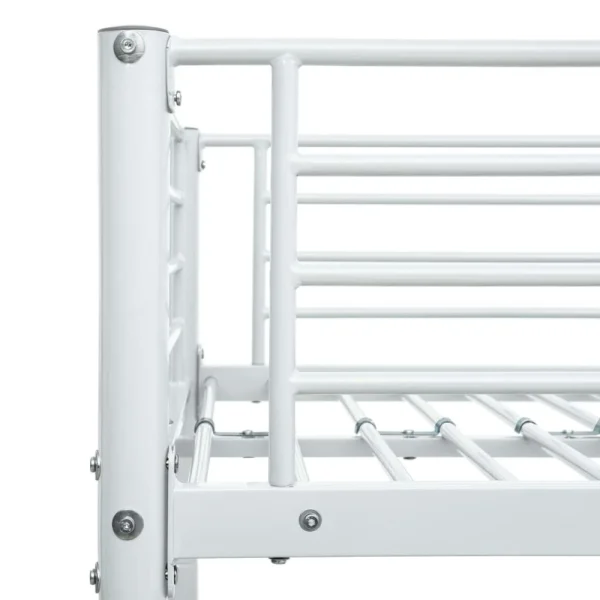 VidaXL Lit Superposé Blanc Métal 90×200 Cm magasin pas cher 5