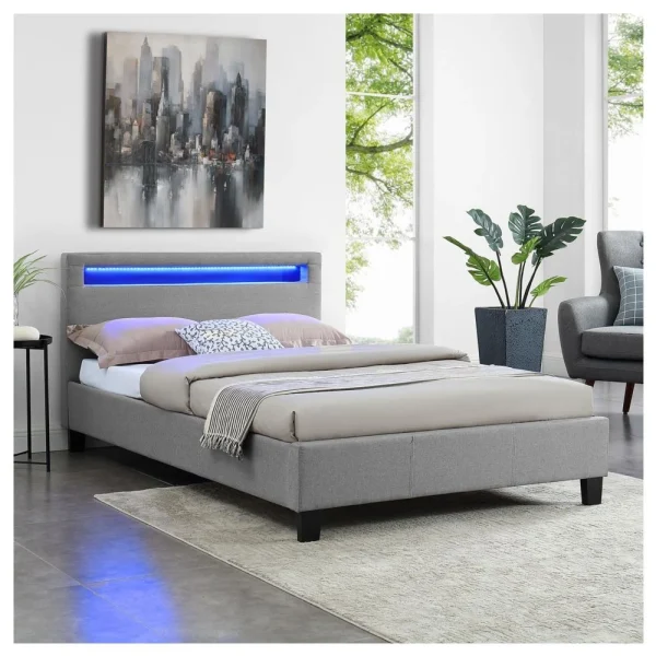 IDIMEX Lit Simple Pour Adulte MARISELA Avec Sommier 120×190 Cm 1 Place Et Dem… design à la mode 5