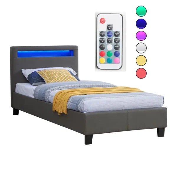 IDIMEX Lit Simple Pour Adulte Ou Enfant LUCENO Avec Sommier 90×190 Cm 1 Place… bas prix 4