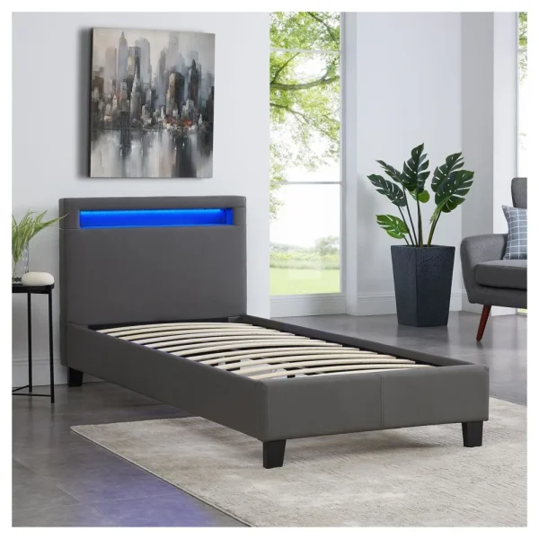 IDIMEX Lit Simple Pour Adulte Ou Enfant LUCENO Avec Sommier 90×190 Cm 1 Place… bas prix 3
