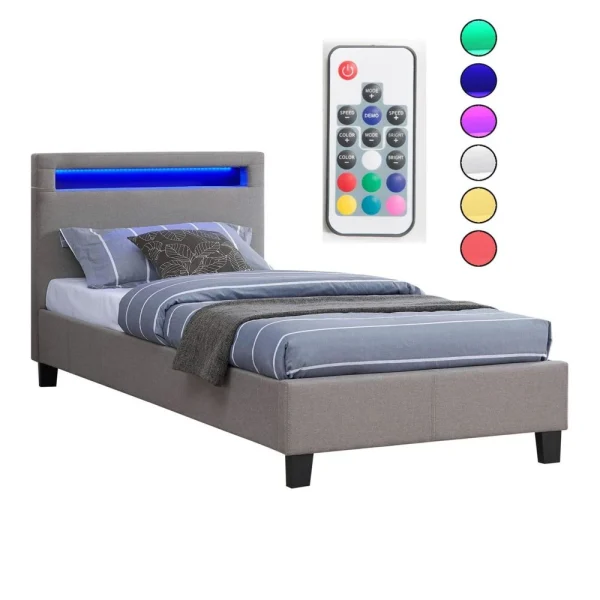 IDIMEX Lit Simple Pour Adulte Ou Enfant MOLINA Avec Sommier 90×190 Cm 1 Place… france 4