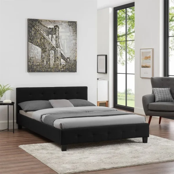 grossiste en ligne IDIMEX Lit Double Pour Adulte MATHIEU Avec Sommier 140×190 Cm 2 Places / 2 Pe… 3