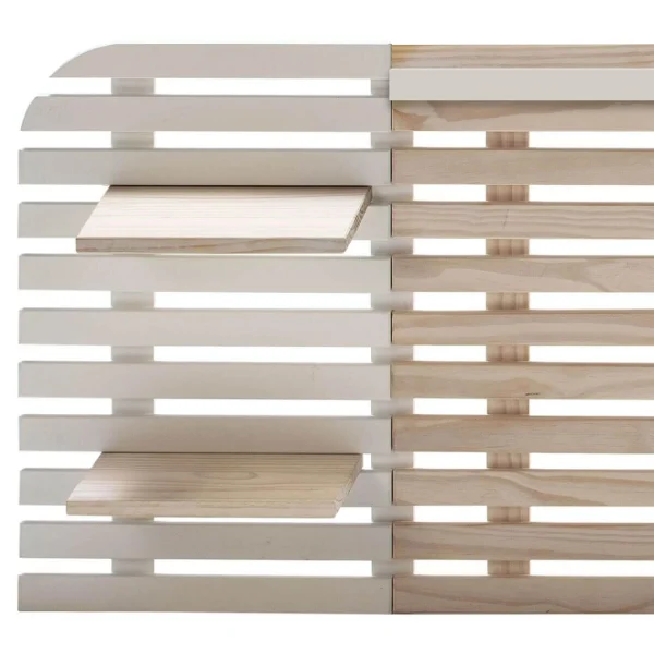Achat Altobuy ALIX – Tête De Lit L.240cm Bois Massif Naturel Et Blanc 3