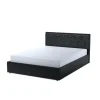 SANS MARQUE BAHIA Lit Coffre Adulte Contemporain Simili Noir + Sommier – L 140 X L… le grand escompte 17