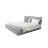 Fournier Decoration Boxy Lit Lin Gris Clair 140×190 Cm 2 Coffres De Rangement marque pas cher 16