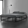 achat Cadre De Lit Double Kreta En Métal 180 X 200 Cm Noir [en.casa] 17