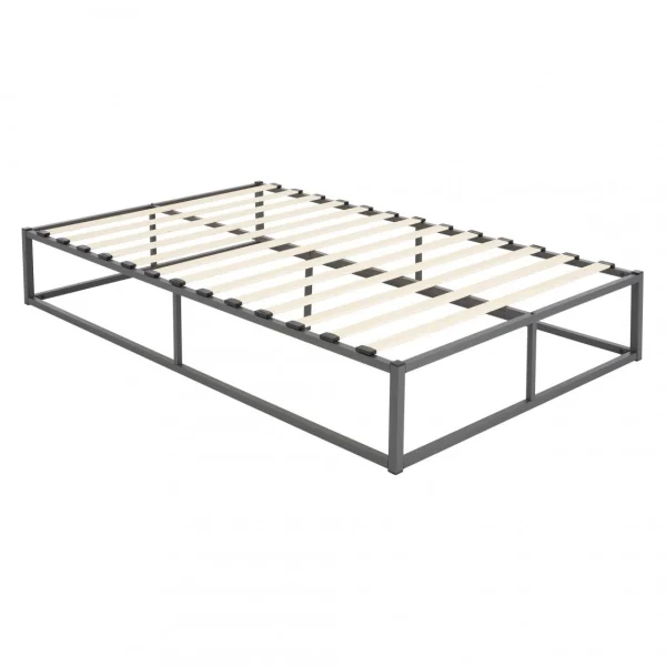 soldes de Noël Ml-design Cadre De Lit En Acier Sommier à Lattes Anthracite Chambre à Coucher … 1