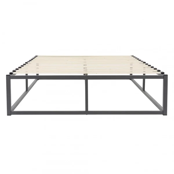 soldes de Noël Ml-design Cadre De Lit En Acier Sommier à Lattes Anthracite Chambre à Coucher … 3