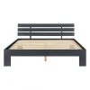 site officiel Decoshop26 Cadre De Lit Pour Adultes Avec Sommier à Lattes En Bois De Pin Gris F… 19