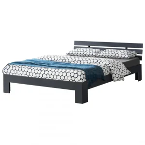 site officiel Decoshop26 Cadre De Lit Pour Adultes Avec Sommier à Lattes En Bois De Pin Gris F… 9