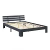 REMISE allant jusqu. Decoshop26 Cadre De Lit Pour Adultes Avec Sommier à Lattes En Bois De Pin Gris F… 16