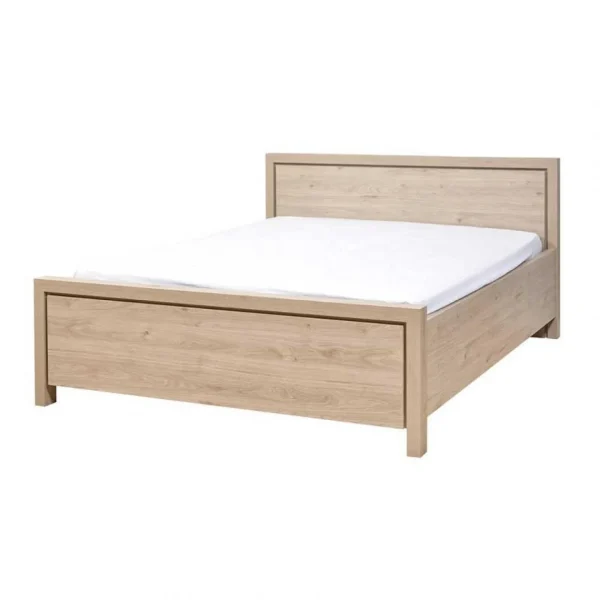 boutique pas cher Tousmesmeubles Cadre + Tête De Lit 160*200 Cm Bois Clair – ANAELLE 1