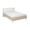Tousmesmeubles Cadre + Tête De Lit 180*200 Cm Chêne Blond/Blanc – ESMEY Top ventes 7