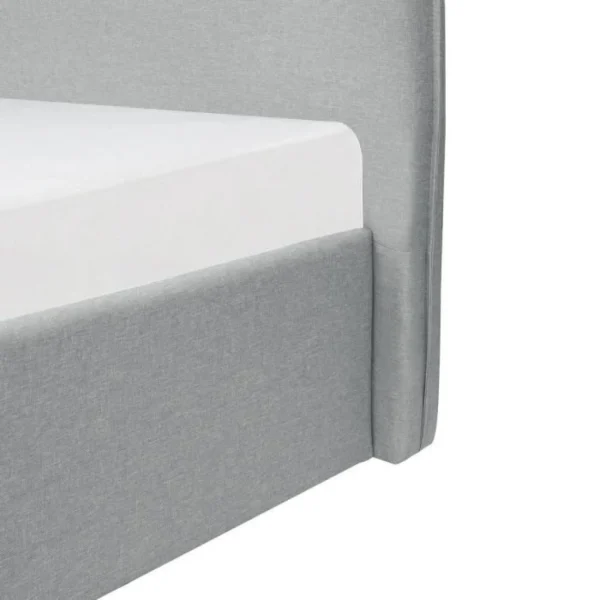 mode pas cher CSTORE CUSHION – Lit Coffre Adulte 160×200 Cm – Classique – Tissu Gris Clair … 6