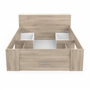se précipiter pour acheter BUT Lit 140×190 Cm Avec Rangements POCKET Imitation Chêne 7
