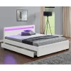 dernières CONCEPT USINE Lit Enfield Blanc – Tête De Lit LED Et Rangement 4 Tiroirs 19