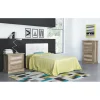 Pas Cher soldes France Pegane Ensemble Chambre à Coucher Enfant, Tête De Lit Blanc + Table De Chev… 16