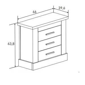 Pas Cher soldes France Pegane Ensemble Chambre à Coucher Enfant, Tête De Lit Blanc + Table De Chev… 9