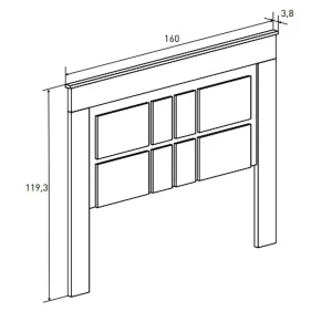 Retour gratuit en magasin. Pegane Ensemble Chambre à Coucher, Tête De Lit + 2 Tables Chevets + Chiffon… 9