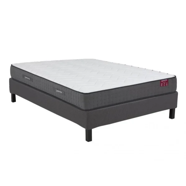 Vente-unique Ensemble Sommier Déco En Kit + Matelas Ressorts Ensachés 5 Zones Acc… boutique en ligne 1