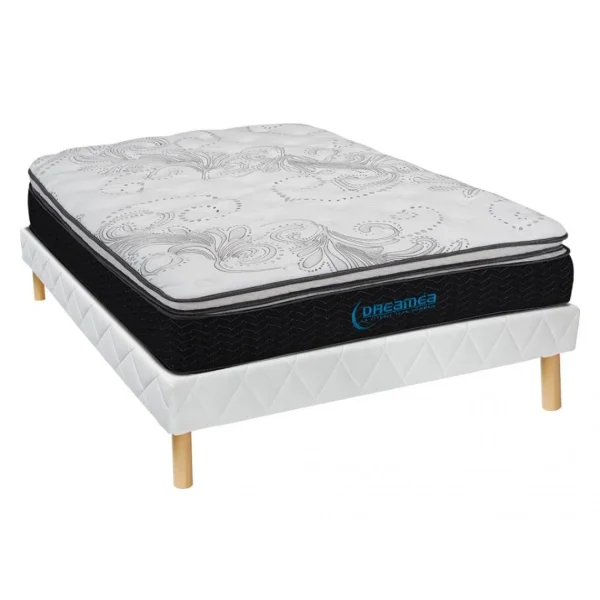à prix réduits Vente-unique Ensemble Sommier + Matelas Ressorts Ensachés Et Surmatelas Intégré … 1