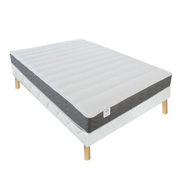 prix pas cher Vente-unique Ensemble Sommier + Matelas Mousse HD + Mémoire De Forme + Tissu 3D Re… 1