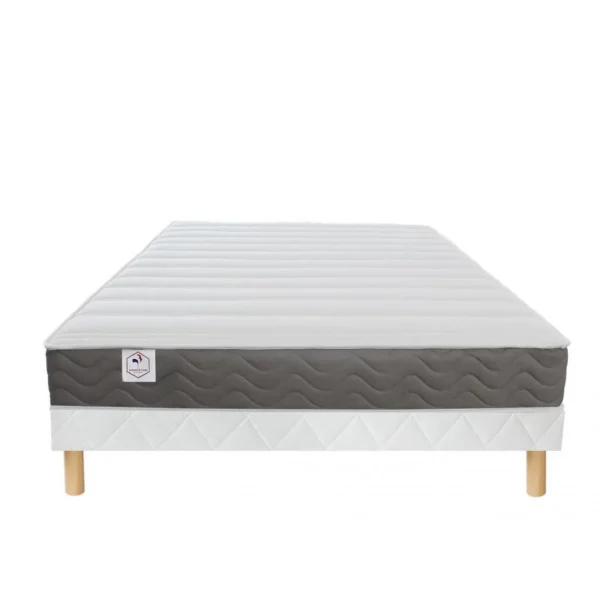 prix pas cher Vente-unique Ensemble Sommier + Matelas Mousse HD + Mémoire De Forme + Tissu 3D Re… 3