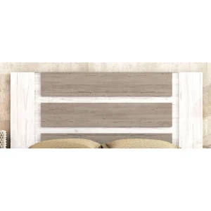 dernières Pegane Ensemble Tête De Lit + 2 Tables Chevets Coloris Pin Andersen, Pin Gri… 13